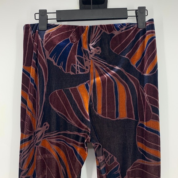Free People Pants Flare Bell Bottoms Velvet Float Away Butterfly - Picture 10 of 14